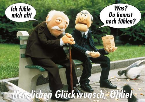 modern times -3er Set Postkarte LUSTIG - Motiv: HERZLICHEN GLÜCKWUNSCH, OLDIE, Anlass: Kindermotive Geburtstag, Künstler/Verlag JIM HENSON PRODUCTIONS, Größe: A6