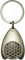 EnerChrom Blume des Lebens Schlüsselanhänger, 1 Stück - 7 cm, Silber, Glücksbringer Einkaufswagenchip Münze Anhänger