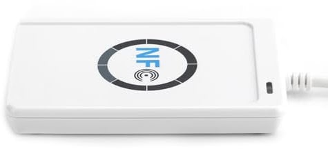ACS, ACR122U, NFC-Lesegerät, kontaktlos, USB, 13,56 MHz, Farbe: Pearl White