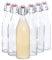 Bormioli Giara - Bottiglie di vetro con chiusura ermetica, 6 pezzi | Capacità: 1000 ml | Altezza totale: 26,5 cm | Perfette per olio, grappa o per servire acqua, succhi di frutta e vino