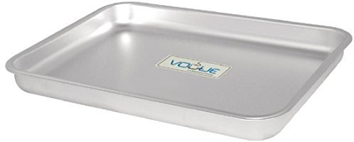 Vogue Aluminium Bakewell Pan Oven Tray 420 mm, Grey, Size: 40(H) x 420(W) x 305(D)mm, Bakeware, Even Heat Distribution, Professional & Home Kitchen Use, K434