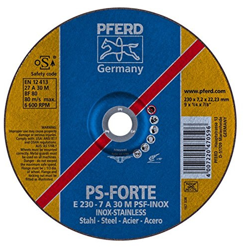 Pferd 62023631 Schruppscheiben E 230-7 A 30 M PSF-INOX