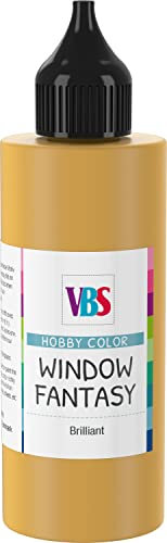 VBS Window Color 85ml Fensterfarbe Glasmalfarbe Malfarbe viele Farben Kontur-Gold