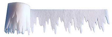pemmiproducts Eiszapfen aus Schneevlies 500 x 9,5 cm, ca. 3mm dick, 5er Pack, Gesamtlänge: 25m (EUR 1,19/m),schwer entflammbar DIN 4102 B1, Dekoschnee