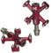Xpedo Pedal Traverse XCF-05AC 9/16 MTB/Freeride rot Fahrrad Pedale