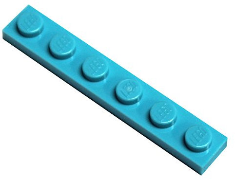LEGO Piezas y piezas: 1 x 6 placas de 50 unidades, color azul