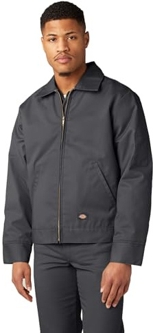 Dickies Mens Lined Eisenhower Jacket, XX-Large Tall, Charcoal