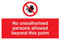 Viking Signs PA30-A4L-V No Unauthorised Persons Allowed Beyond This Point Sign, Vinyl, 200 mm H x 300 mm W