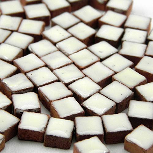 Mini Mosaiksteine 5x5mm, 1000 Stück, Cremeweiss, RW01