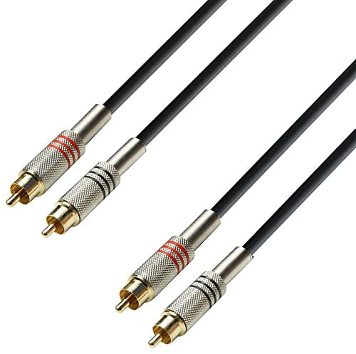 Adam Hall Cables 3 STAR TCC 0600 Twin-Kabel 2 x Cinch auf 2 x Cinch | 6 m