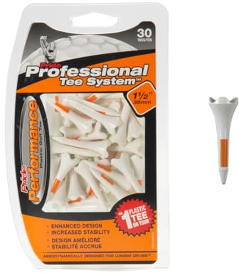 Pride Professional Tee System,Evolution Plastic Performance 30 Golf Tees, 1 1/2