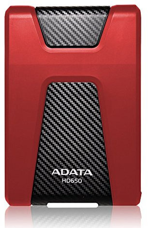 ADATA HD650 1TB USB3.0 High Speed Triple-Layer Anti-Shock Outdoor Style Ruggedize External Hard Drive, Red (AHD650-1TU3-CRD)