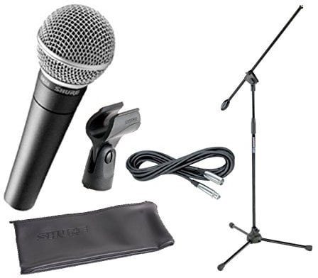 Shure SM58 with Mic Stand and Cable