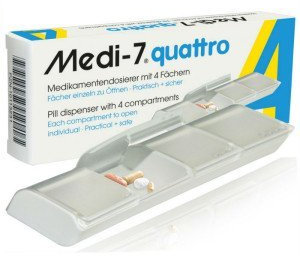 MEDI 7 quattro Medikamentendosierer 4-Fächer weiß 1 St