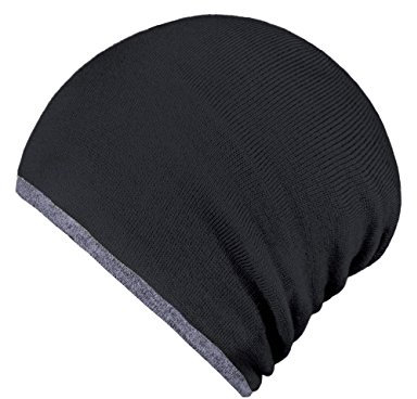 CAPO Unisex Strickmützen Jersey Beanie, Schwarz (Black/Granite 2006), Medium