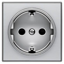 Niessen sky - Tapa base enchufe schuko toma tierra lateral plata