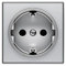 Niessen sky - Tapa base enchufe schuko toma tierra lateral plata