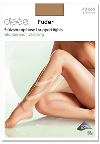disée Damen Stützstrumpfhose, 4007C / disée Stützstrumpfhose 40DEN, Gr. 46/48, Hautfarben (puder 141)
