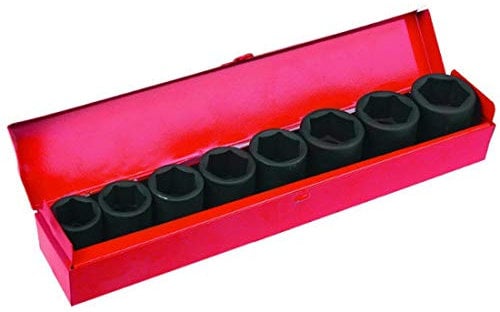 8tlg. Profi Schlagnüsse Set 3/4, CrV, 26-38 mm, Schlagschrauber Schlagnuss Nuss