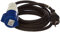 Perel Adapterleitung, H07RN-F 3G2.5, 3 m, 16 A/230 V, 3680 W, Typ E/F auf CEE, für innen und außen, Gummi, blau