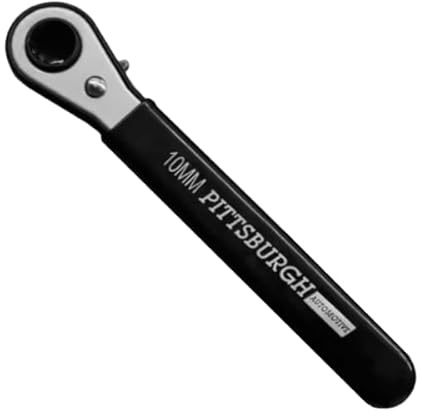 10mm Side-Terminal Battery Reversible Ratchet Wrench Chrome-Plated