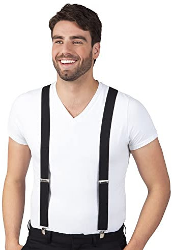 Boland 00590 Basic Hosenträger, Herren, Einfarbig, schwarz, nero