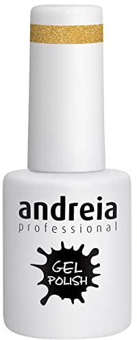 Andreia Semi-Permanent Nail Gel Polish for UV/LED Lamp - Intense Shine and 4 weeks Lasting French Manicure Nail Gel Varnish - Colour 10.5 ml (232 Teal)