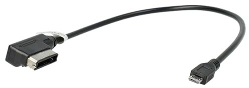 vhbw AMI-Verbindungskabel Micro-USB MMI-System kompatibel mit VW Bora, Caddy, Eos, Golf, Jetta, MDI, New Beetle, Passat, Phaeton