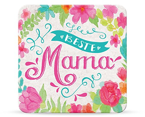 Sheepworld, My Beautytree - 44609 - Untersetzer Nr. B11, Beste Mama, Kork, 9,5cm x 9,5cm