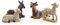 zeitzone Krippenfiguren Tiere Set 4 teilig Ochse Esel Schafe Weihnachten 9cm