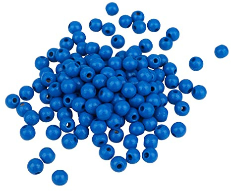 Gütermann / KnorrPrandell 6026354 - Holzkugelperle 6mm blau, 125 Stück/Beutel