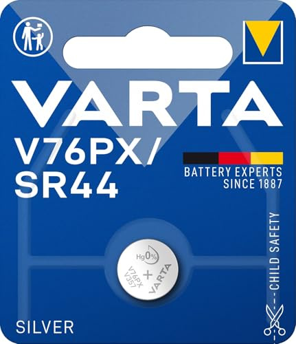 VARTA Silber-Oxid Knopfzelle Electronics V76PX (SR44),