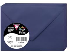 Clairefontaine 25740 Pakung mit 20 Mini Umshläge Pollen, Kanarienblau