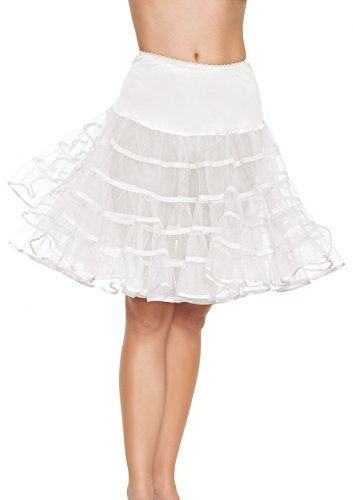 Leg Avenue Knee-Length Petticoat Model (White)