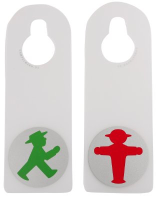 AMPELMANN Türschild Türhänger Wendeschild Dekoschild Türsteher Weiß