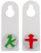 AMPELMANN Türschild Türhänger Wendeschild Dekoschild Türsteher Weiß