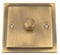 Light Dimmer Switch 1 Gang 2 Way 10 Amp - Push On/Off 400W - Victorian - Antique Brass
