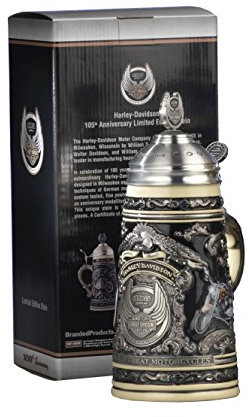 King Bierkrug Harley Davidson Seidel, Geschenkkarton mit Zertifikat 0,75 Liter Bierseidel