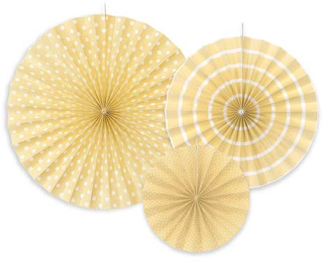 3 Papier-Rosetten, creme