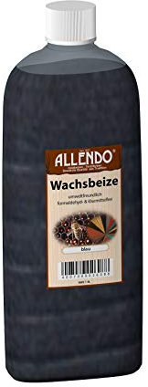 Wachsbeize Buntfarbe inkl. 1x Pinsel für beizen zum Auftragen (1000 ml blau)