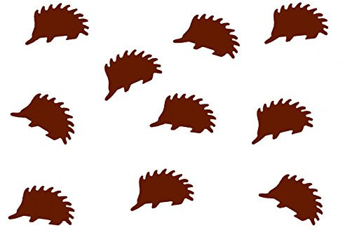 Miniblings 10x Bügelbilder Aufnäher 23mm Flock Igel Tier Herbst Patch Bügelbild I Kinder Bügelflicken Patches zum Aufbügeln - Flockfolie - Applikation Nähen, Farbe:braun