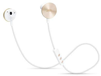 i.am+ BUTTONS Bluetooth Wireless Headphones (Gold White)