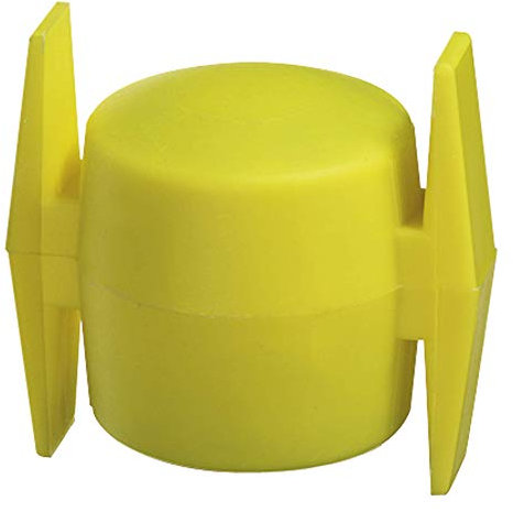 Alberts 654276 Kreuzkopf für Wäschpfähle | Kunststoff, gelb | für Rohr-Ø 42 mm