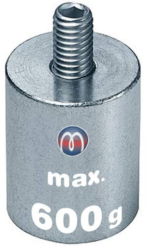 Deep pot holding magnet NdFeB Ø 6mm - Ø 63mm | threaded neck | tappet, Sizes:Ø 6 | M3x7 | 0.6kg force
