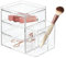 iDesign Clarity Kosmetik-Organizer mit Aufbewahrung von Pinseln, für Lippenstift, Eyeliner, Foundation-3 Schubladen, Durchsichtig, Transparent