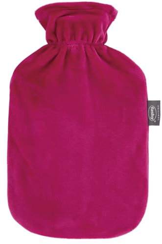 Fashy Wärmflasche Nicki-Velour fuchsia, 2 L, 1er Pack