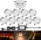 CHNXU Spot Encastrable LED pour Terrasse,Spot Encastré en DC12V IP67 Etanche Ø60mm Acier Inoxydable Exterieur luminaire,Eclairage pour Jardin,Couloir (blanc chaud, 10 kit)