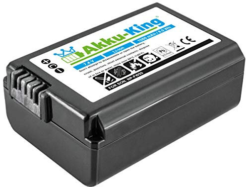 Akku-King Akku kompatibel mit Sony NP-FW50 - Li-Ion 1080mAh - für Alpha 33 35 37 55 3000 5000 5100 6000 6300 6500 7 II 7R II 7S II Cyber-Shot DSC-RX10 II