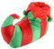 Unisex Elf Red & Green Christmas Novelty Slippers with Non Slip Soles - UK 9-10