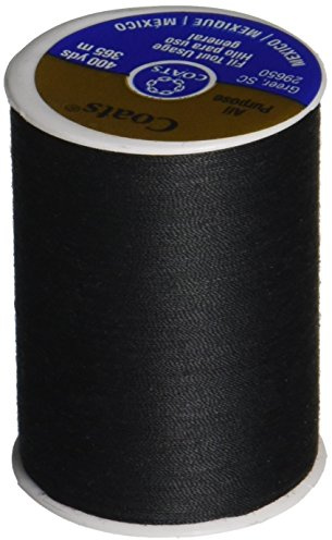 COATS & CLARK 230A-2 Dual Duty All-Purpose Thread, 400 Yards/1 Spool of Yarn, Black